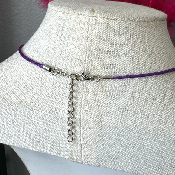 Vintage Crystal Glass Prism Rainbow Heart Necklace - Picture 10 of 11